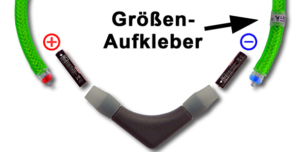 So liegen Sie die Batterien beim LEUCHTIE ein.